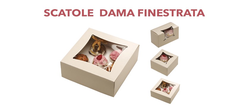 Scatole CON FINESTRA TRASPARENTE
